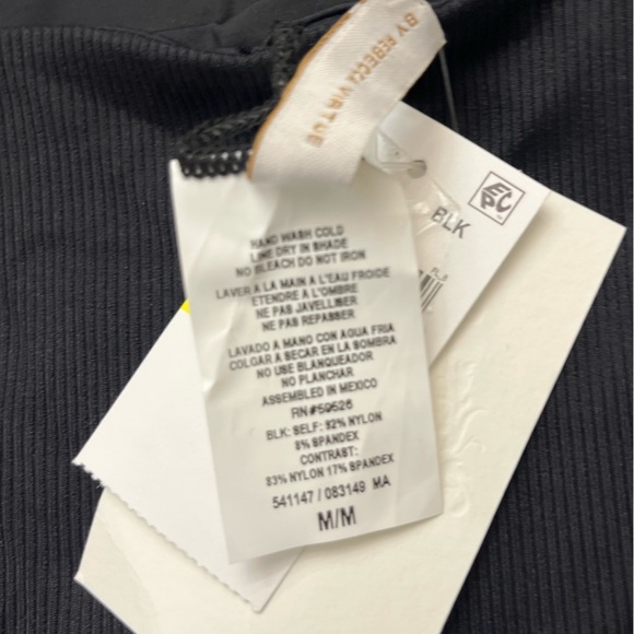 Becca Modern Edge One Piece Swimsuit Size Medium Black Modest Beach Pool Resort - Picture 12 of 14